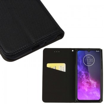 Telone smart magnet serijos atverčiamas dėklas - juodas (Moto One Zoom)